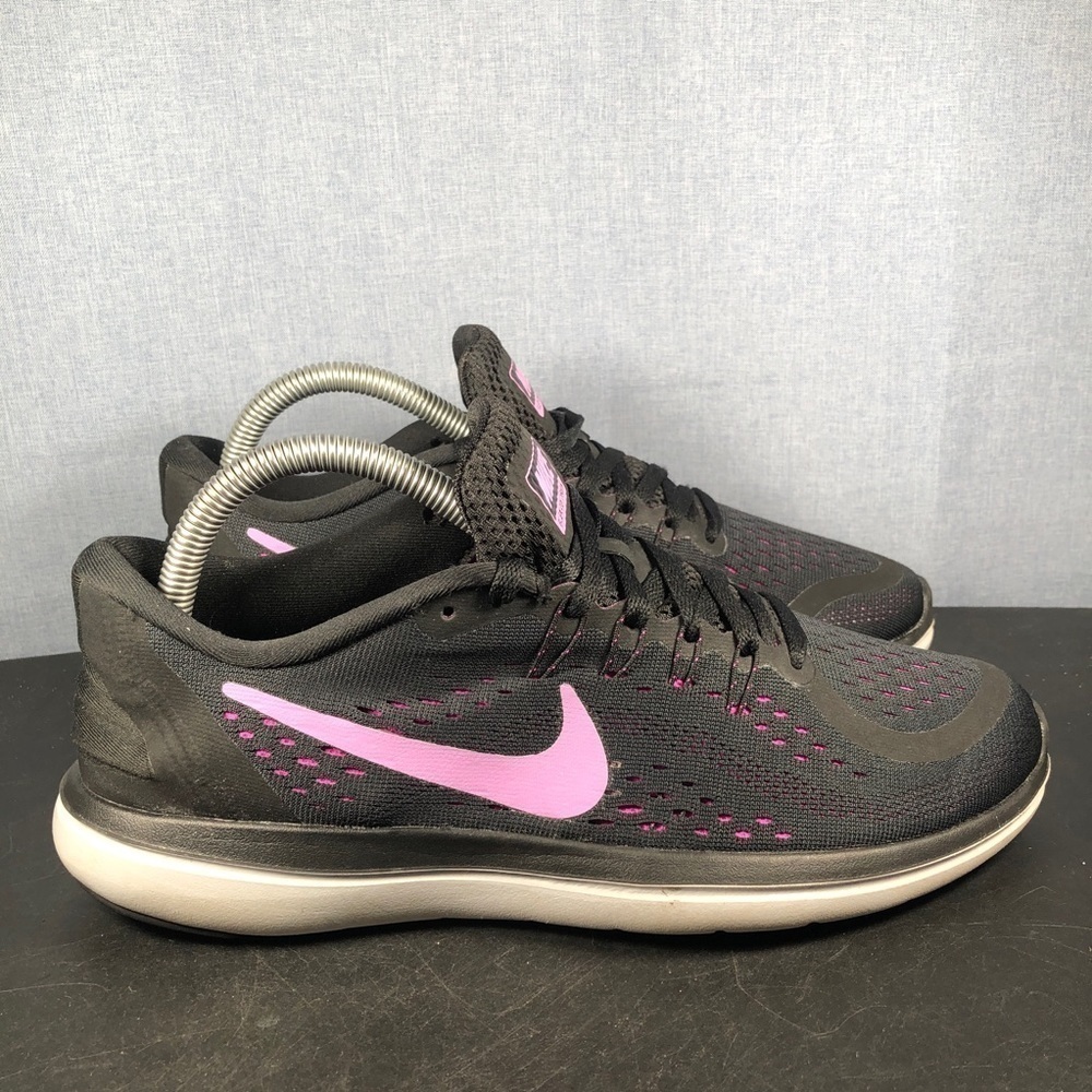 Nike Women's Flex 2017 Run Black Purple Running Shoes size 9